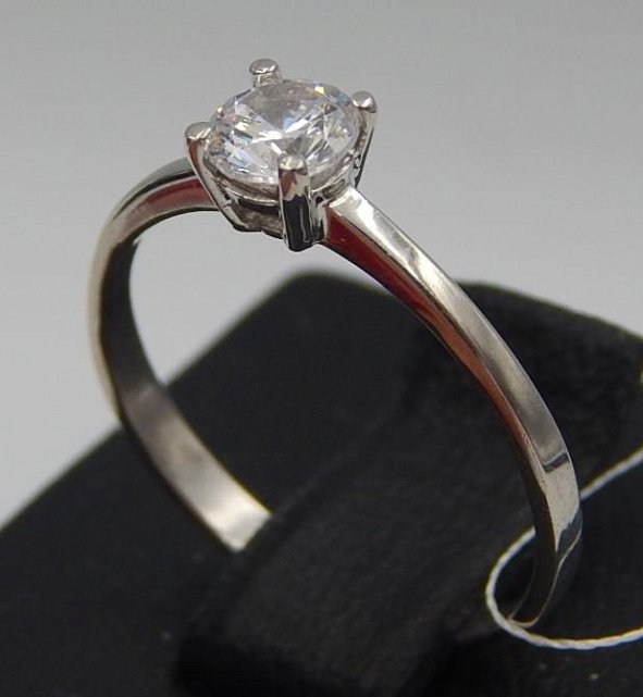 Серебряное кольцо с цирконием (30853551) 2