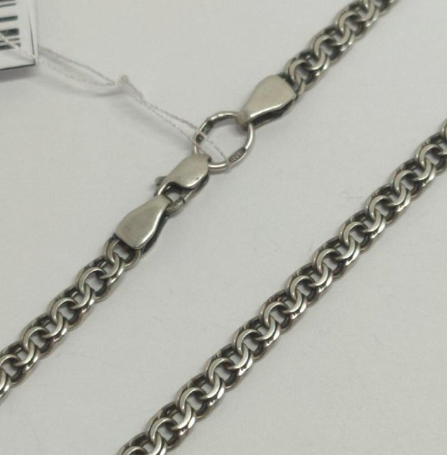 Серебряная цепь с плетением Бисмарк (33676834) 0