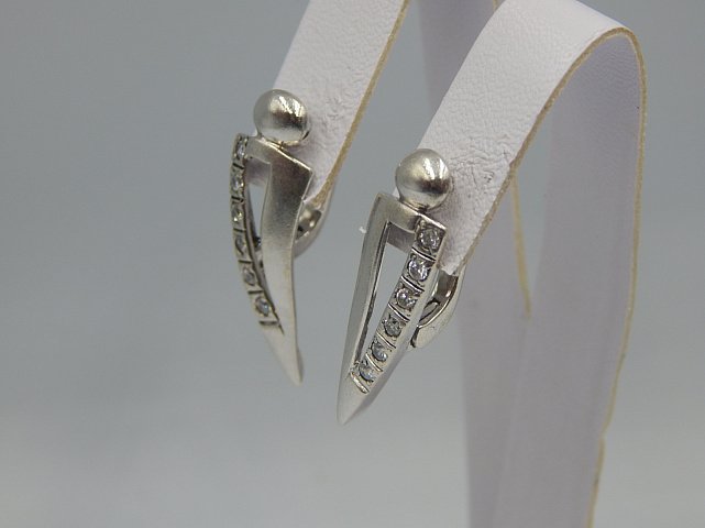 Срібні сережки з цирконієм (33220351) 1