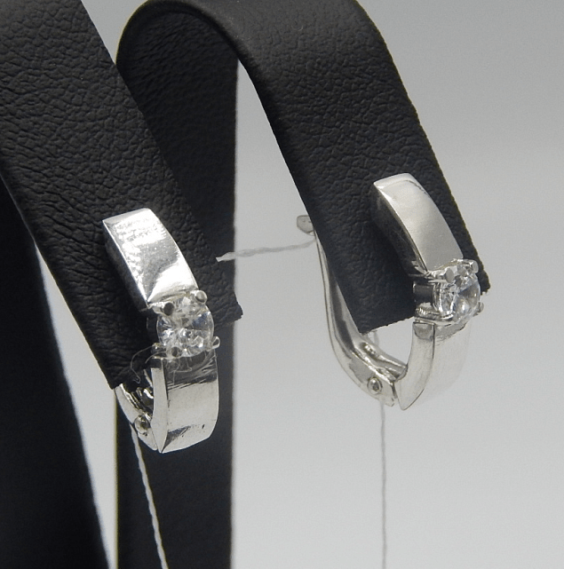 Срібні сережки з цирконієм (33062821) 0