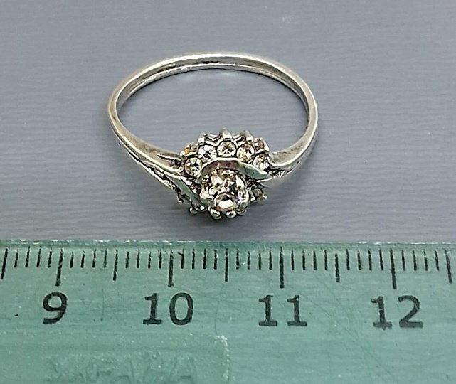 Серебряное кольцо с цирконием (32473356) 4