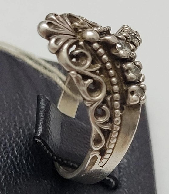 Серебряное кольцо с цирконием (30510070) 1