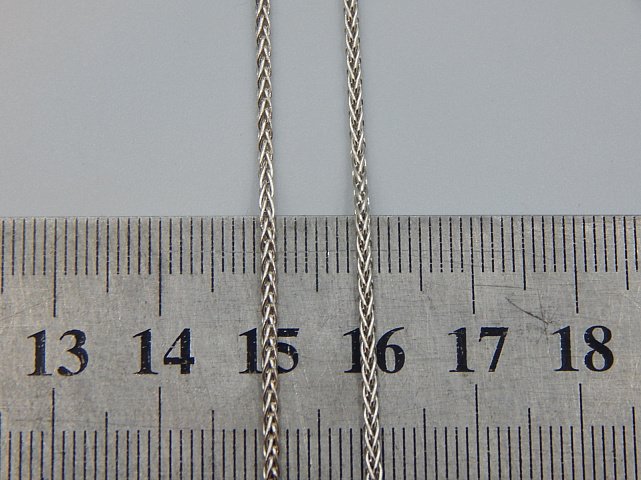 Серебряная цепь с плетением Колосок (32202745) 2