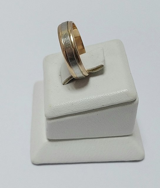 Обручальное кольцо из красного и белого золота (33758993) 1