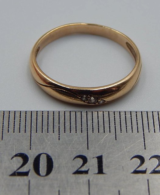 Кольцо из красного золота с цирконием (33431034)  5