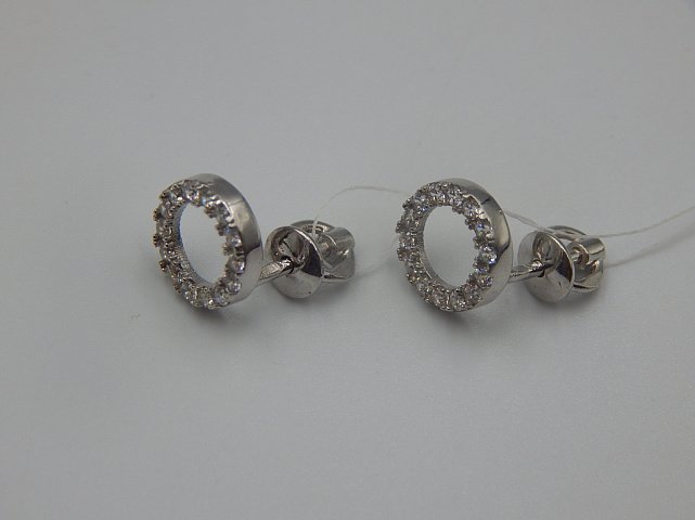 Серебряные серьги с цирконием (31285469) 2