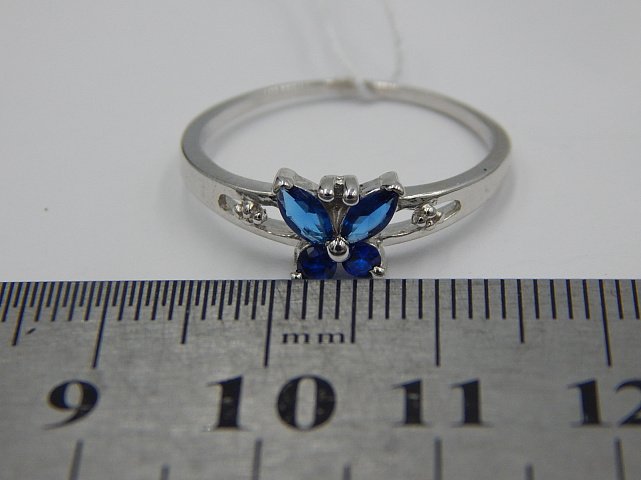 Серебряное кольцо с цирконием (30541890) 5