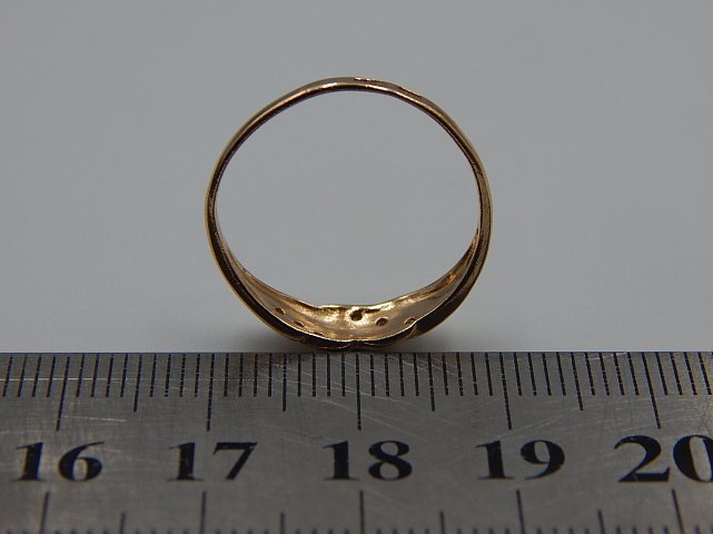 Кольцо из красного золота с цирконием (33684901)  3