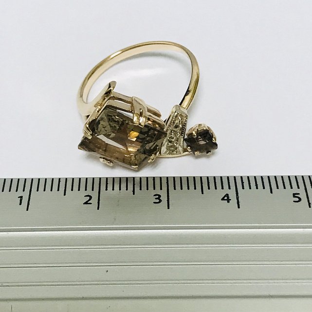 Кольцо из красного и белого золота с цирконием (31386483)  13