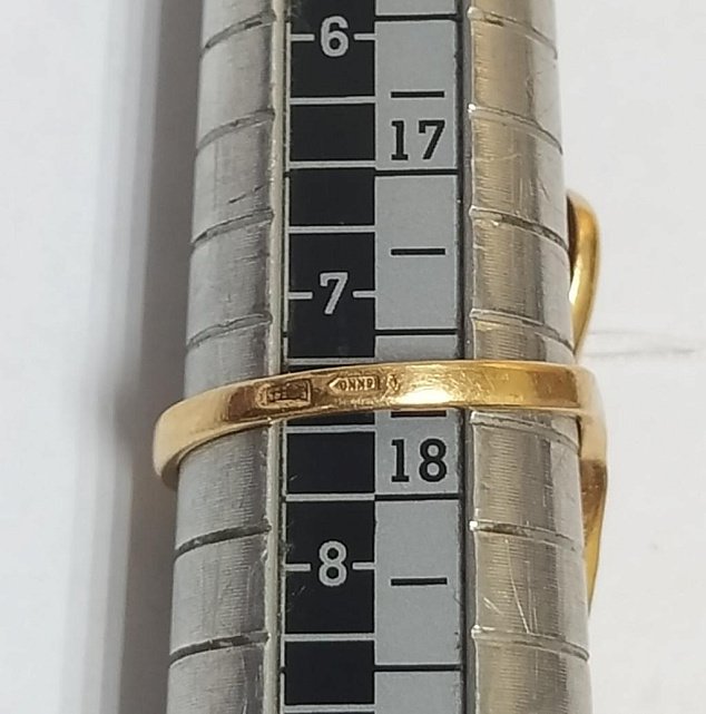 Кольцо из красного золота с цирконием (33715748)  1