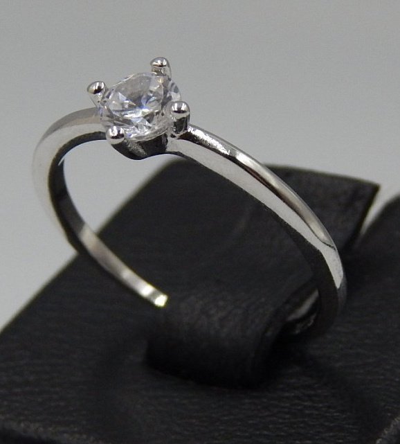 Сререюряное кольцо с цирконием (30844957) 3