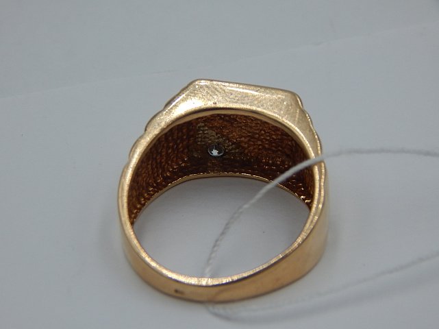 Перстень из красного и белого золота с цирконием (32288989) 4