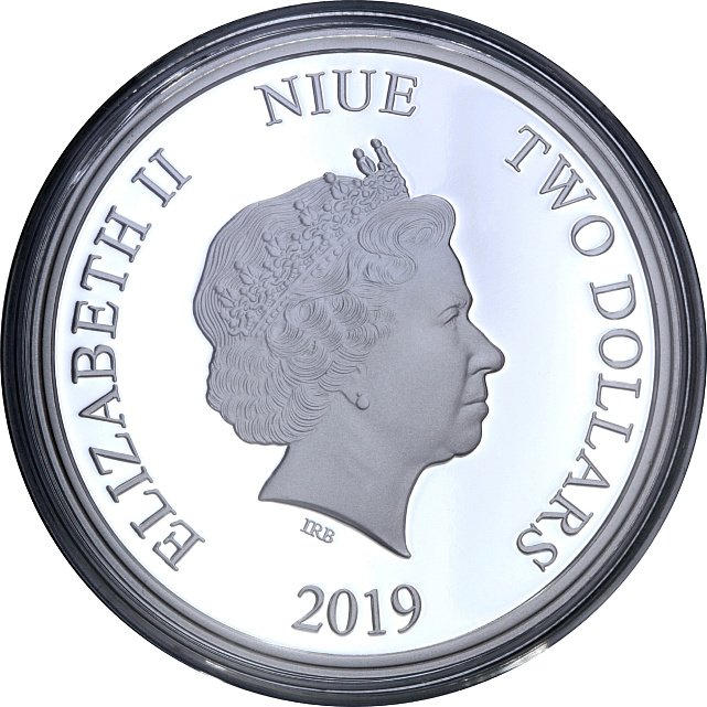 Серебряная монета 1oz Миньон Поздравляет с Рождеством и Новым Годом 2 доллара 2019 Ниуэ (29128574) 3