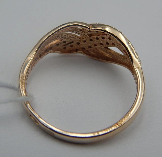 Кольцо из красного золота с цирконием (33664361)  5