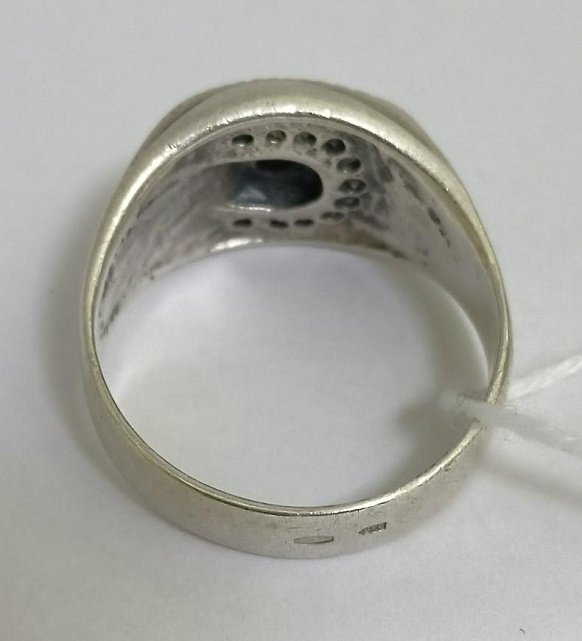 Серебряный перстень с цирконием (32582660) 3