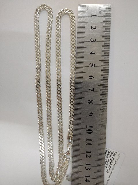 Серебряная цепь с плетением Двойной ромб (29231040) 2