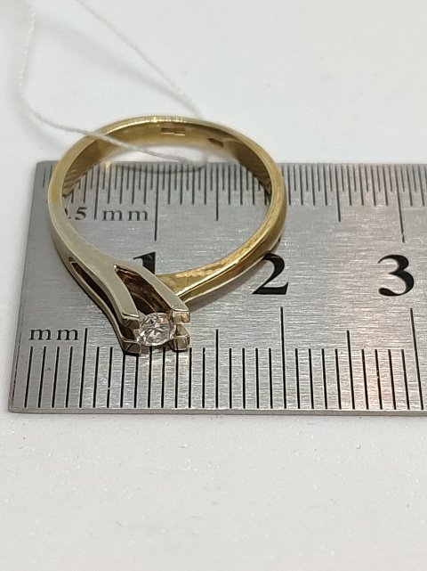 Кольцо из красного и белого золота с бриллиантом (-ми) (27417174) 7