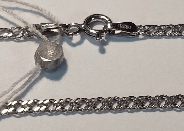 Серебряная цепь c плетением Двойной ромб  (30256667) 0