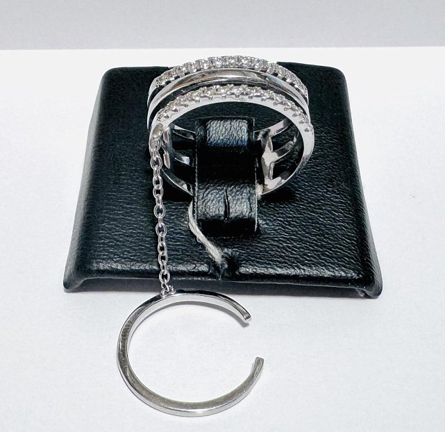 Серебряное кольцо с цирконием (33808249) 3