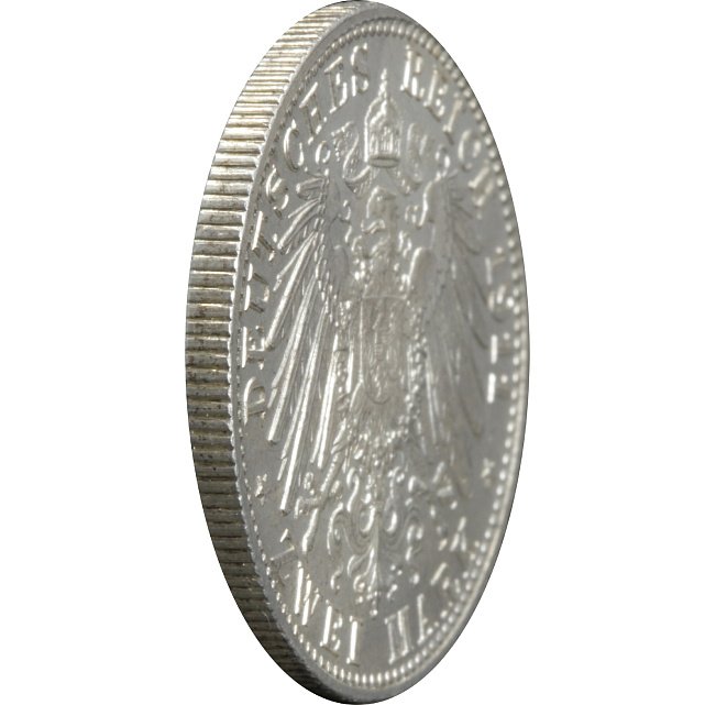 Серебряная монета 90 лет со дня рождения Луитпольда Баварского 2 марки 1911 Бавария Германская империя (29128269) 6