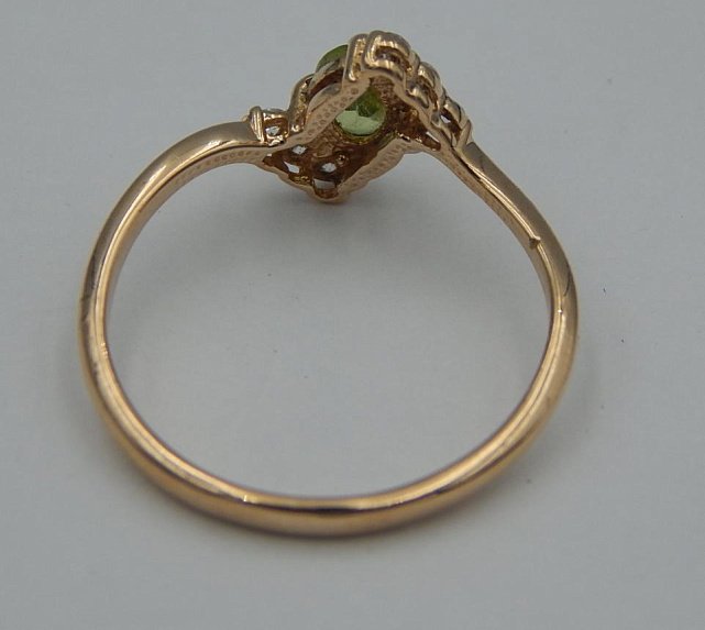 Кольцо из красного золота с цирконием (32394188)  4