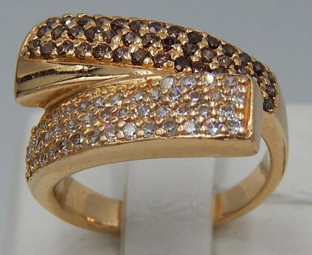 Кольцо из красного золота с цирконием (28715716) 0