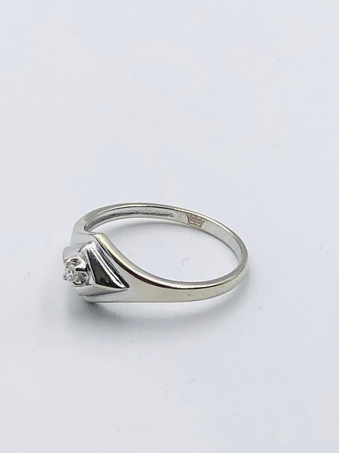 Кольцо из белого золота с бриллиантом (-ми) (33615602) 1
