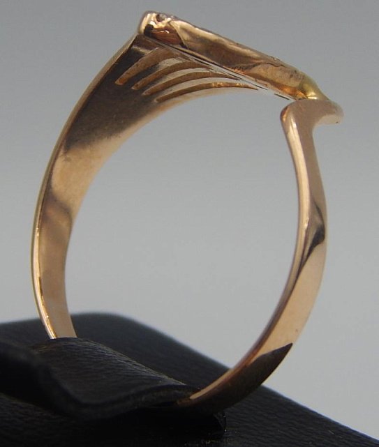 Кольцо из красного золота с цирконием (28556726) 1