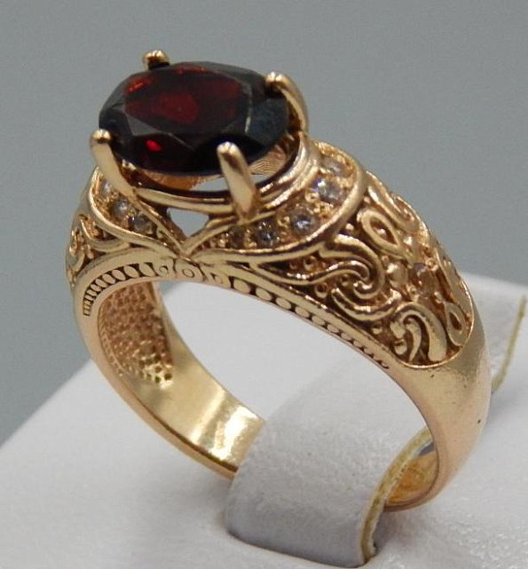 Кольцо из красного золота с цирконием (31056727)  2