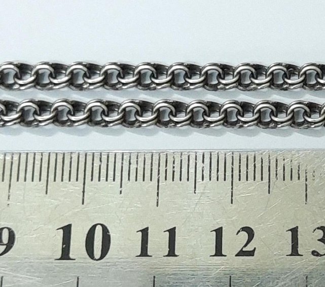 Серебряная цепь с плетением Бисмарк (33000582) 1