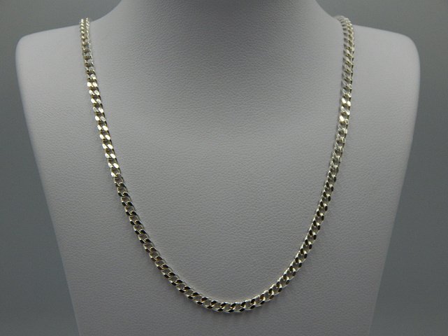 Серебряная цепь с плетением панцирное (33257888) 3