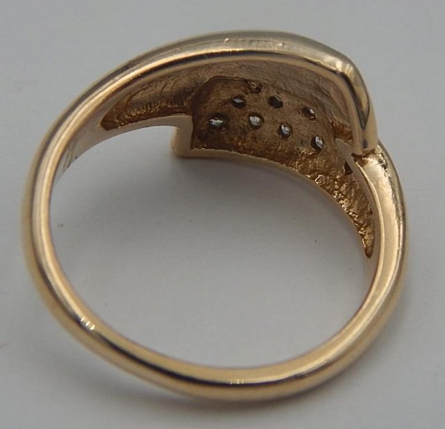 Кольцо из красного золота с цирконием (30172317) 5