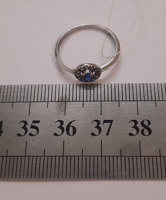 Серебряное кольцо с цирконием (28715663) 5