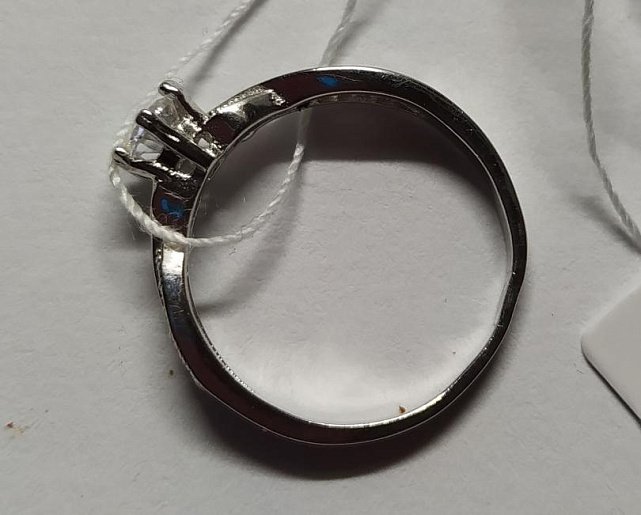 Серебряное кольцо с цирконием (29443152) 2