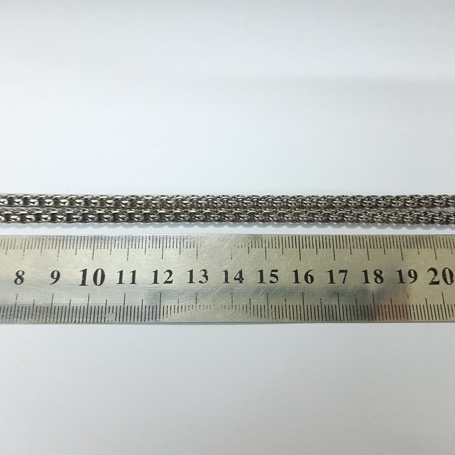 Серебряная цепь с плетением Бисмарк (32999930) 2