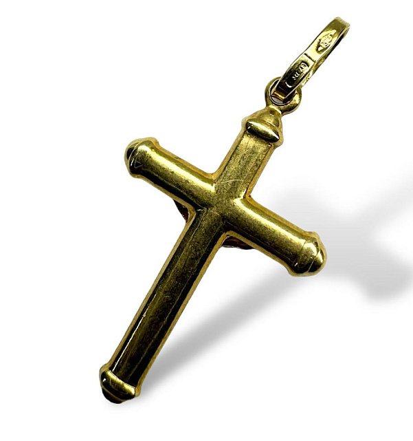 Подвес-крест из желтого золота (33681610) 1