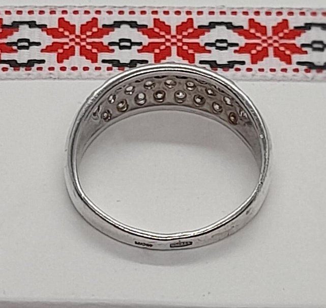 Серебряное кольцо с цирконием (31762267) 2