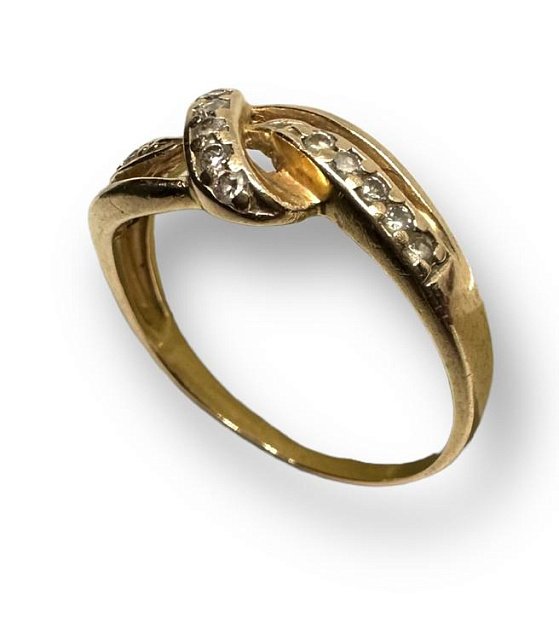 Кольцо из красного золота с цирконием (29715800) 2