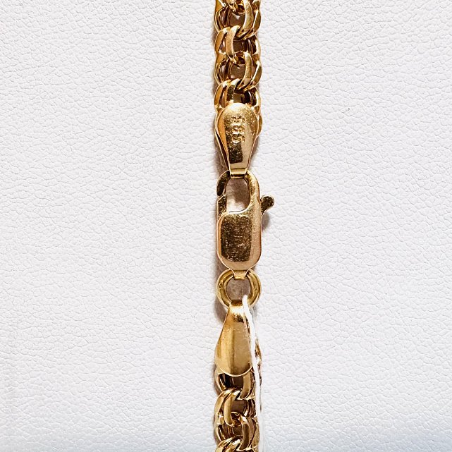 Колье из красного и белого золота с плетением Бисмарк (32811256) 10