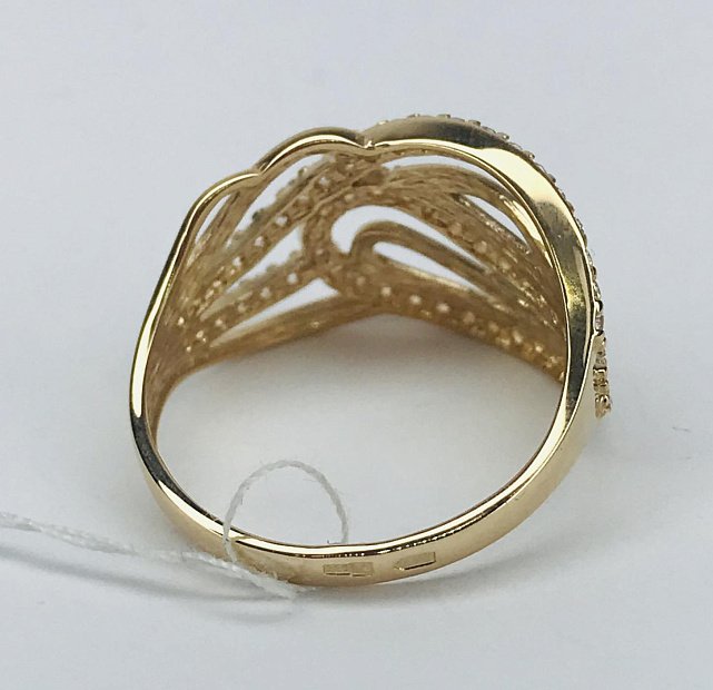 Кольцо из красного золота с цирконием (32277827)  2