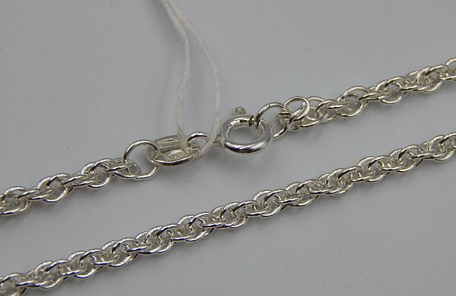 Серебряная цепь с плетением Кордовое (32308938) 0