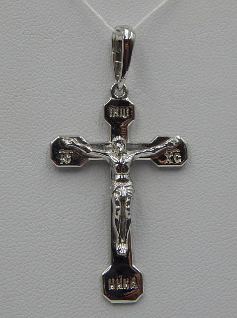 Срібний підвіс-хрест (32476036) 0