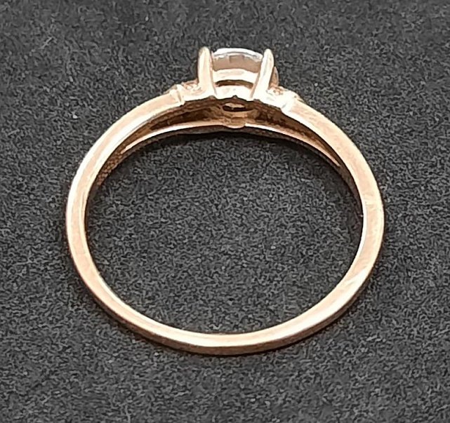 Кольцо из красного золота с цирконием (33733868) 4