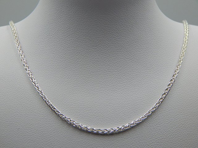 Срібний ланцюг з плетінням Колосок (33258383) 3