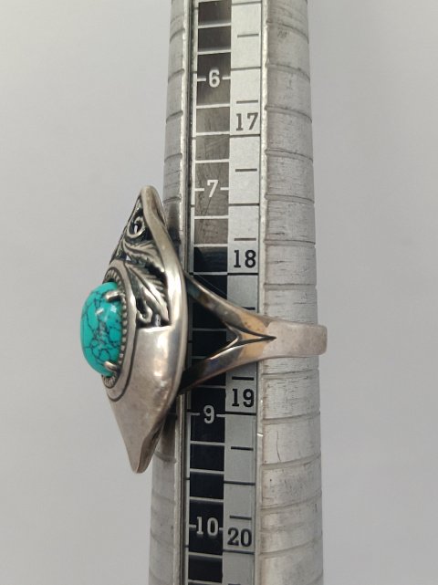 Серебряное кольцо с бирюзой (33809612) 5