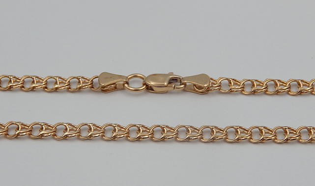 Ланцюжок з червоного золота з плетінням Бісмарк (33460009) 0