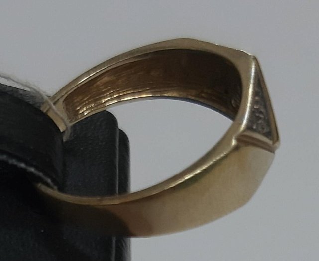 Перстень из желтого и белого золота с цирконием (31491105) 2
