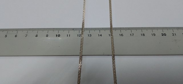 Серебряная цепь с плетением Двойной ромб (30538763) 3