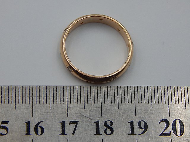 Кольцо из красного золота с цирконием (33722893)  7