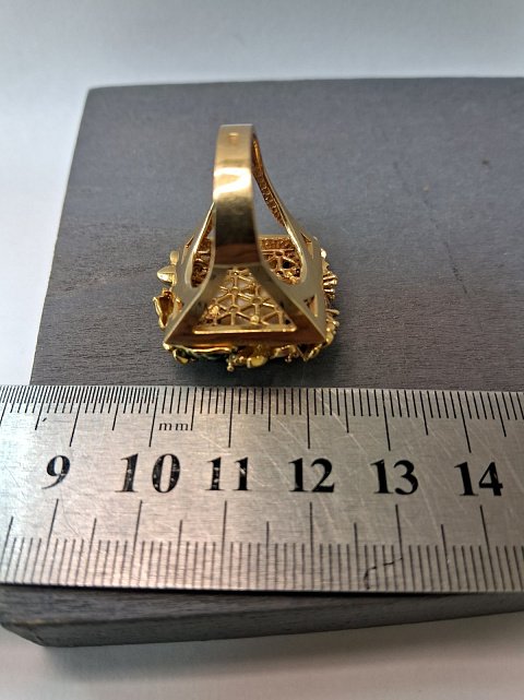 Кольцо из желтого золота с рубином, сапфиром, перидотом, эмалью и бриллиантом (-ми) (31299648) 11
